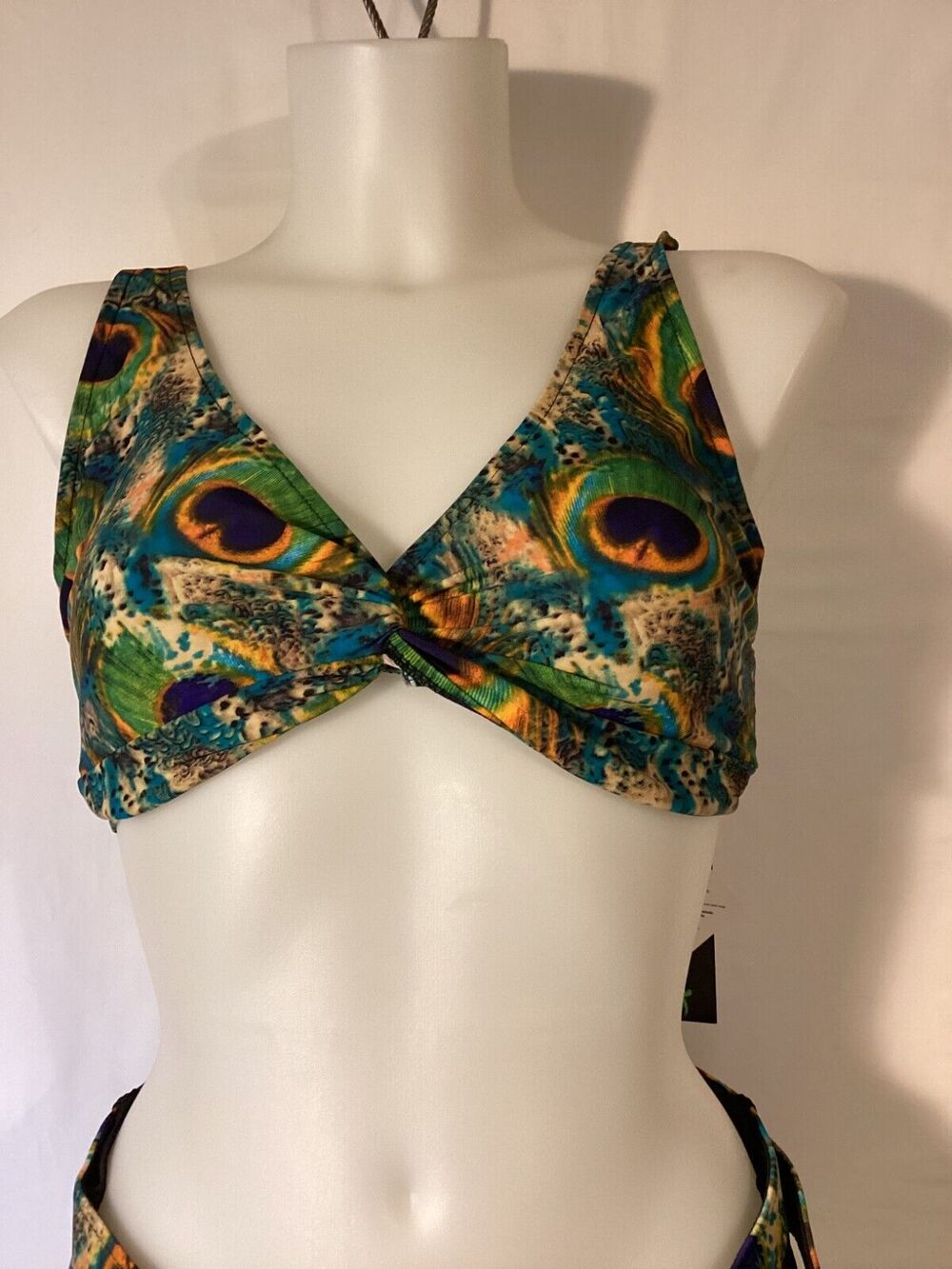 1258 NWT Bikini Bay PPGR Crisscross Underwire Cup Size Top Wide Size 34DD